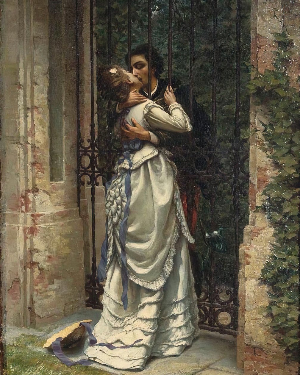 Kysset, 1910. af Silvio Allason