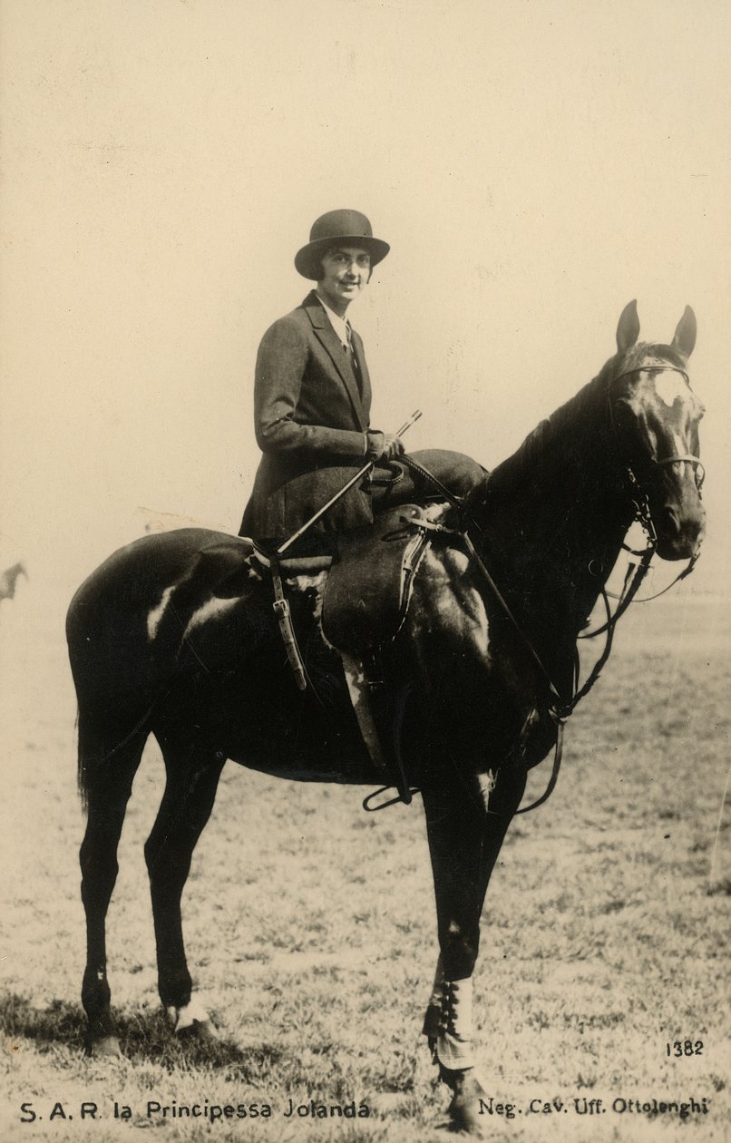 Prinsesse Yolanda af Savoyen (1901-1986), grevinde af Bergolo, hest af Silvio Ottolenghi