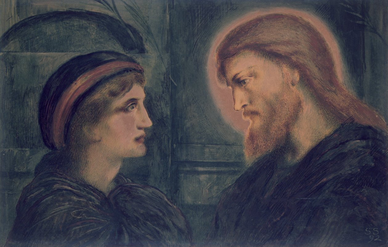 Kristus og ungdom, 1892 af Simeon Solomon