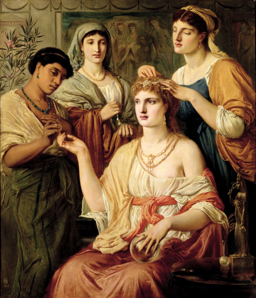 En romersk dames toilet, 1869 af Simeon Solomon