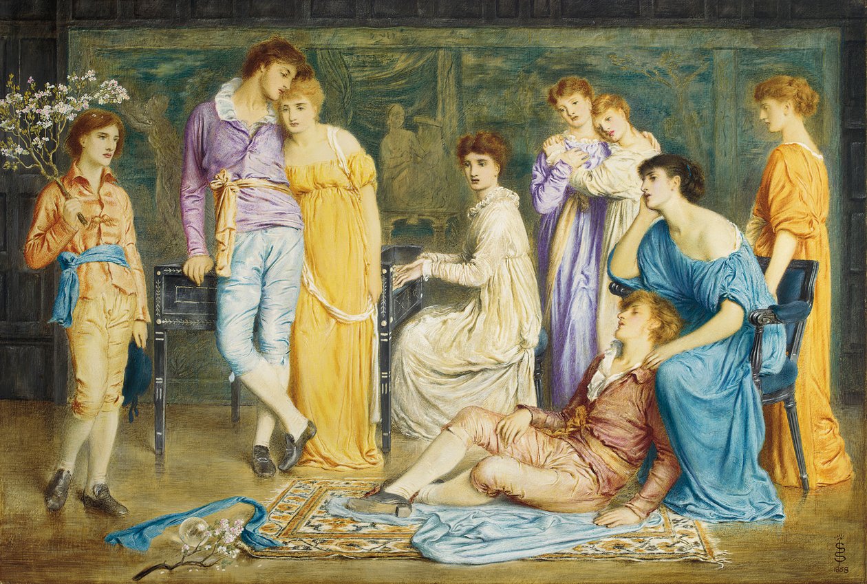 Et præludium af Bach, 1868 af Simeon Solomon