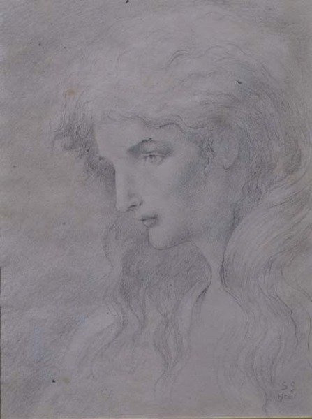 Allegorisk Hoved af Simeon Solomon