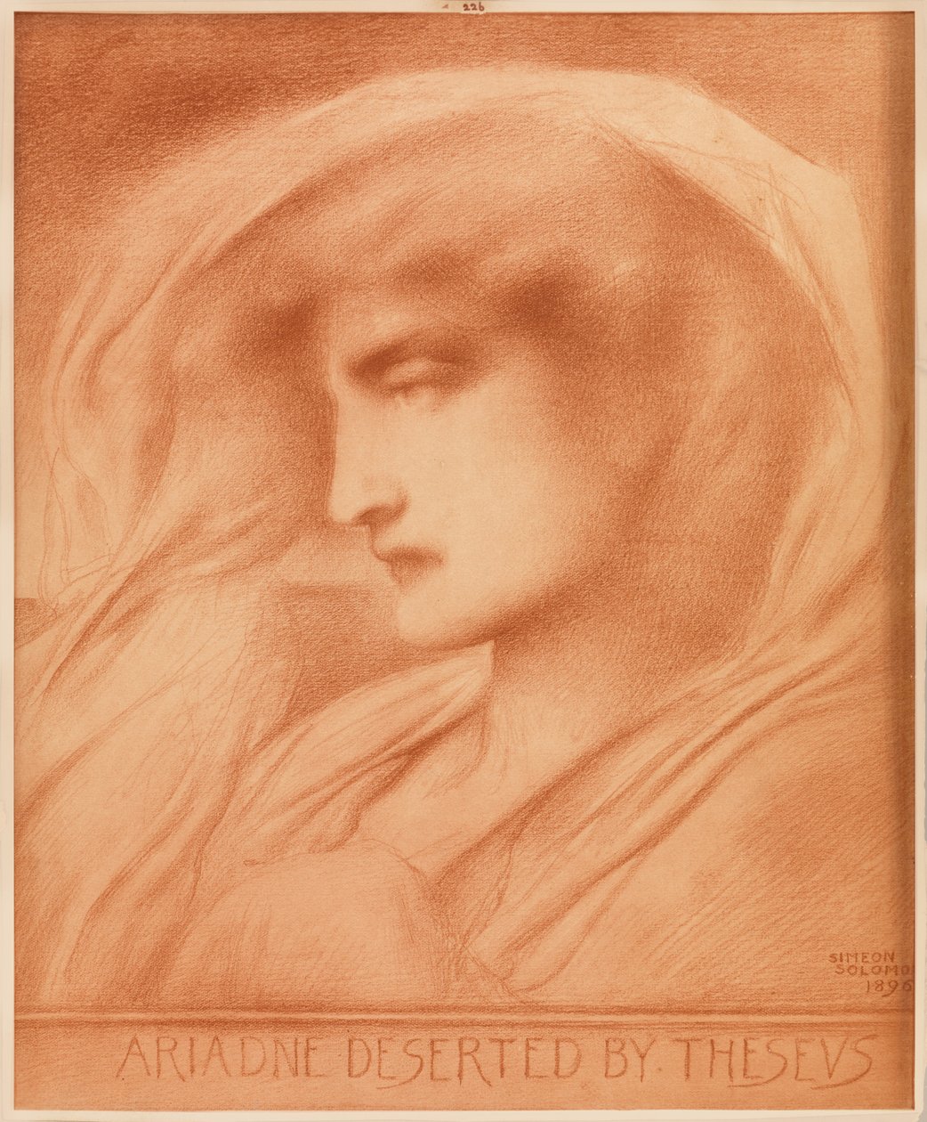 Ariadne øde af Theseus (fotografisk gengivelse i sepia) af Simeon Solomon