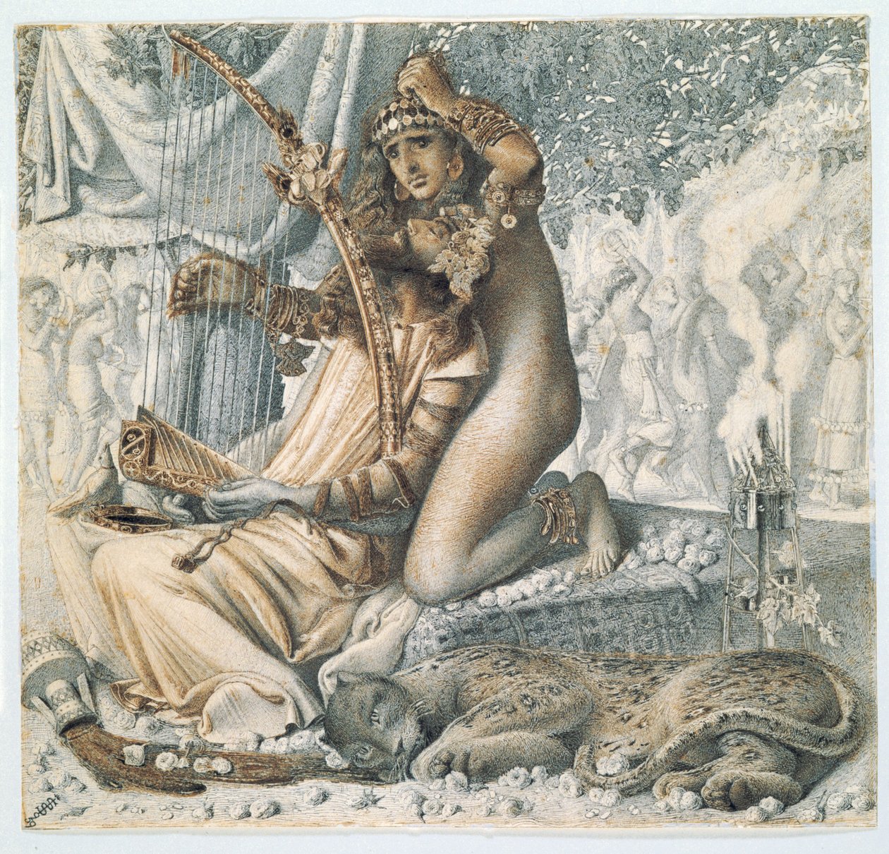 "Babylon har været en gylden bæger", 1859 af Simeon Solomon