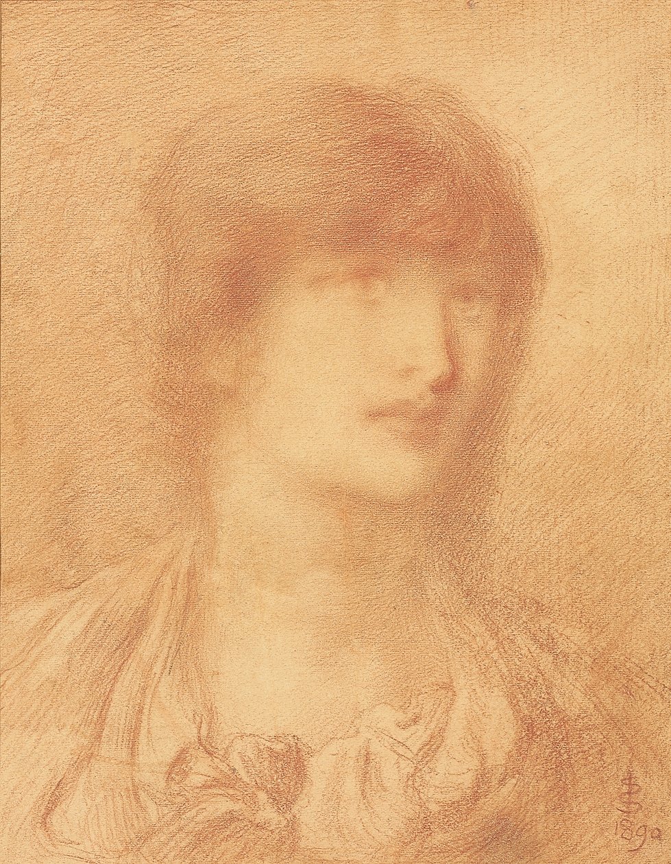 Leder af en ung pige, 1890 af Simeon Solomon