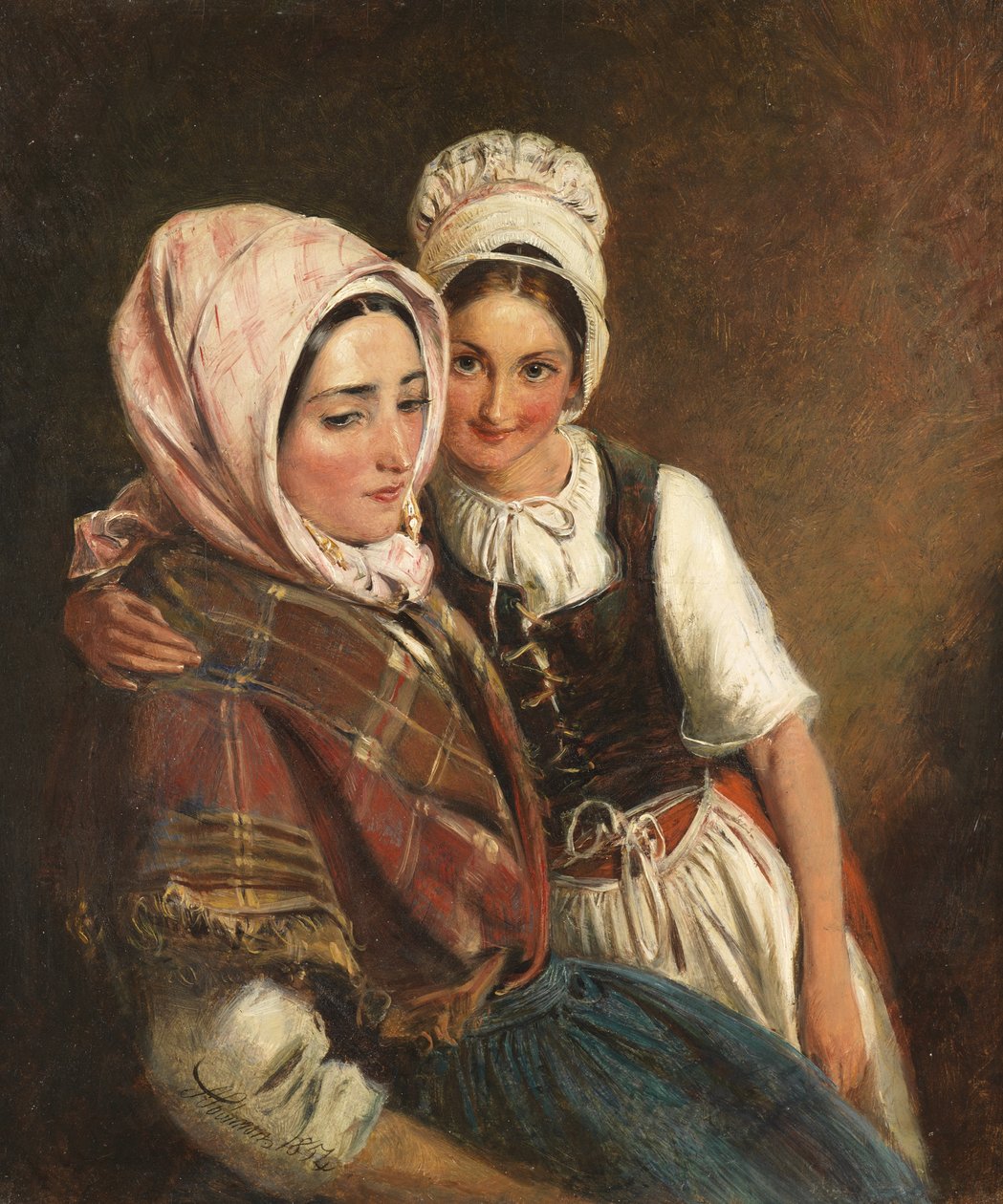 Mor og Datter, 1854 af Simeon Solomon