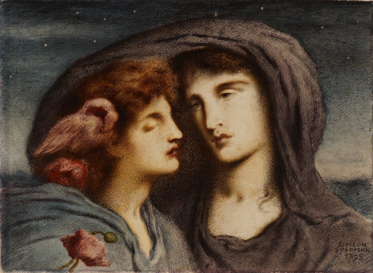 Natten ser på søvnen, sit elskede barn (II) af Simeon Solomon