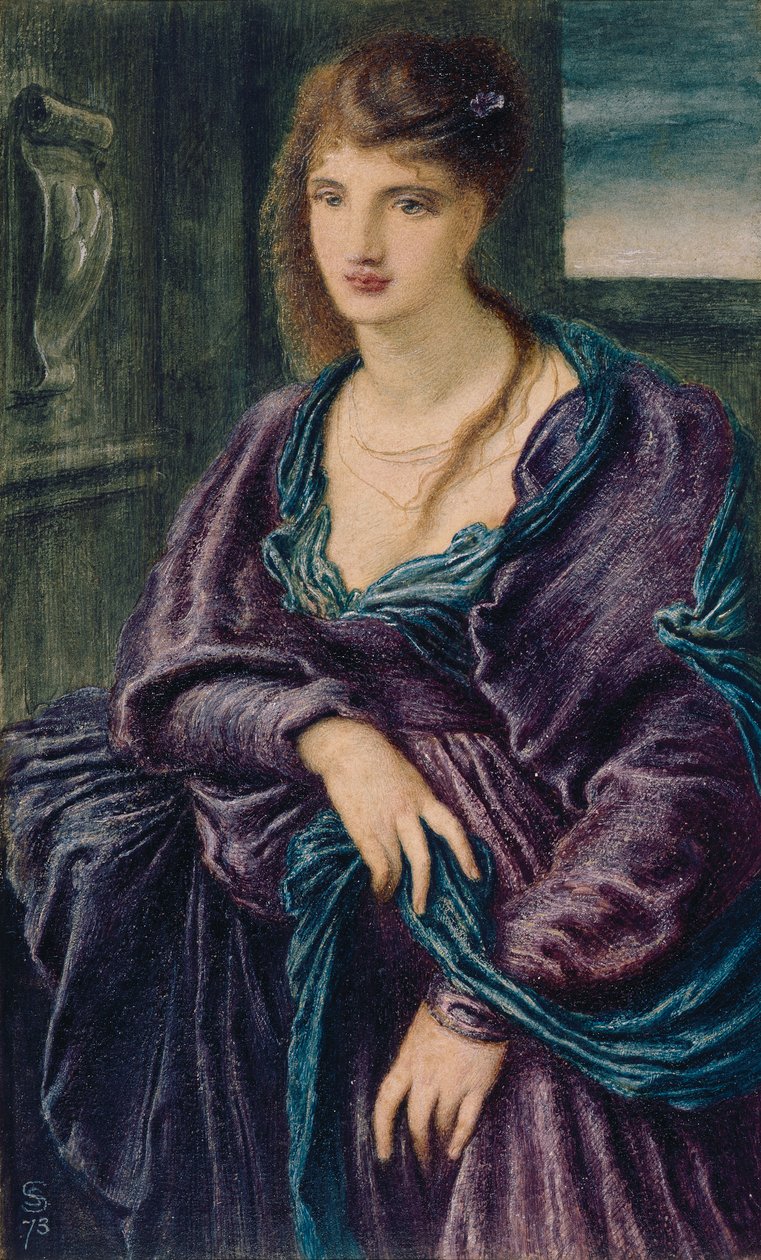 Undersøgelse: Kvindefigur af Simeon Solomon