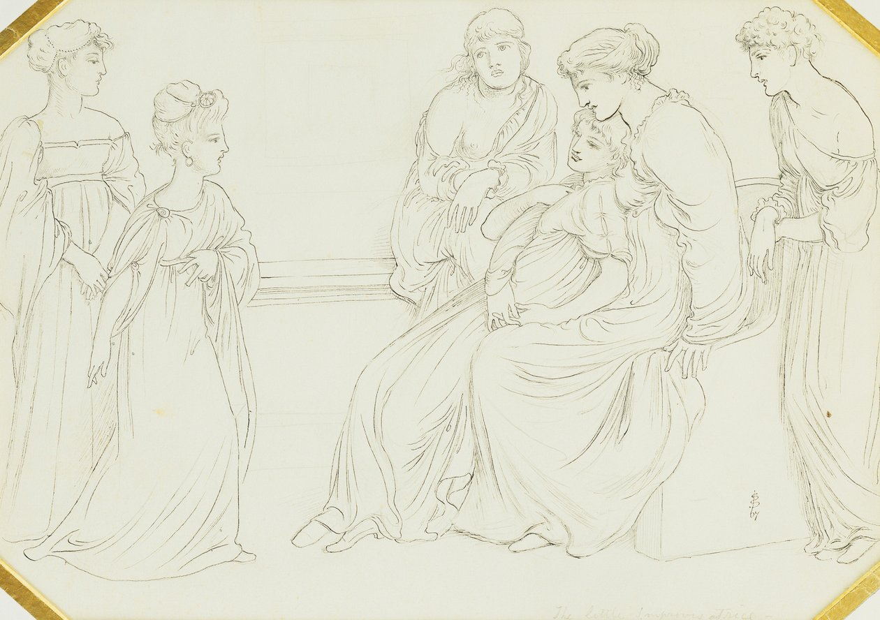 The Little Improvisatrice, 1867dani af Simeon Solomon