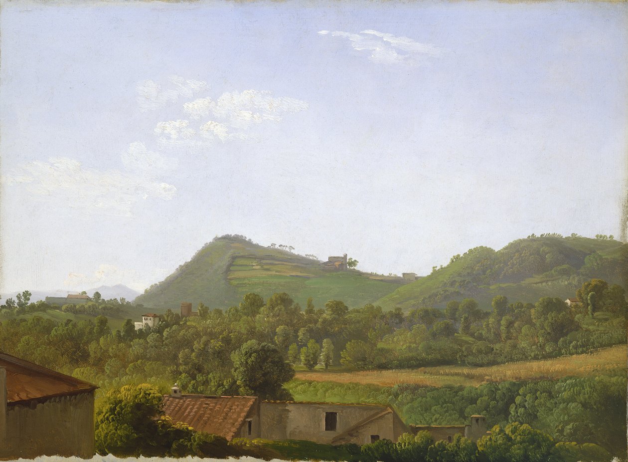 Udsigt nær Napoli, ca. 1806 (olie på papir på lærred) af Simon Alexandre Clément Denis