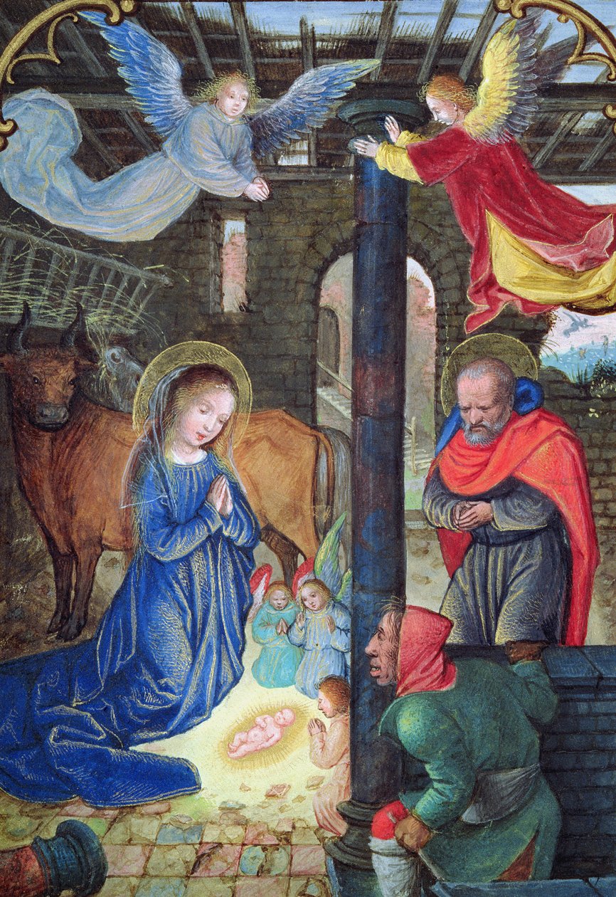 W.99 fol.18v Fødselen, c.1530 af Simon Bening