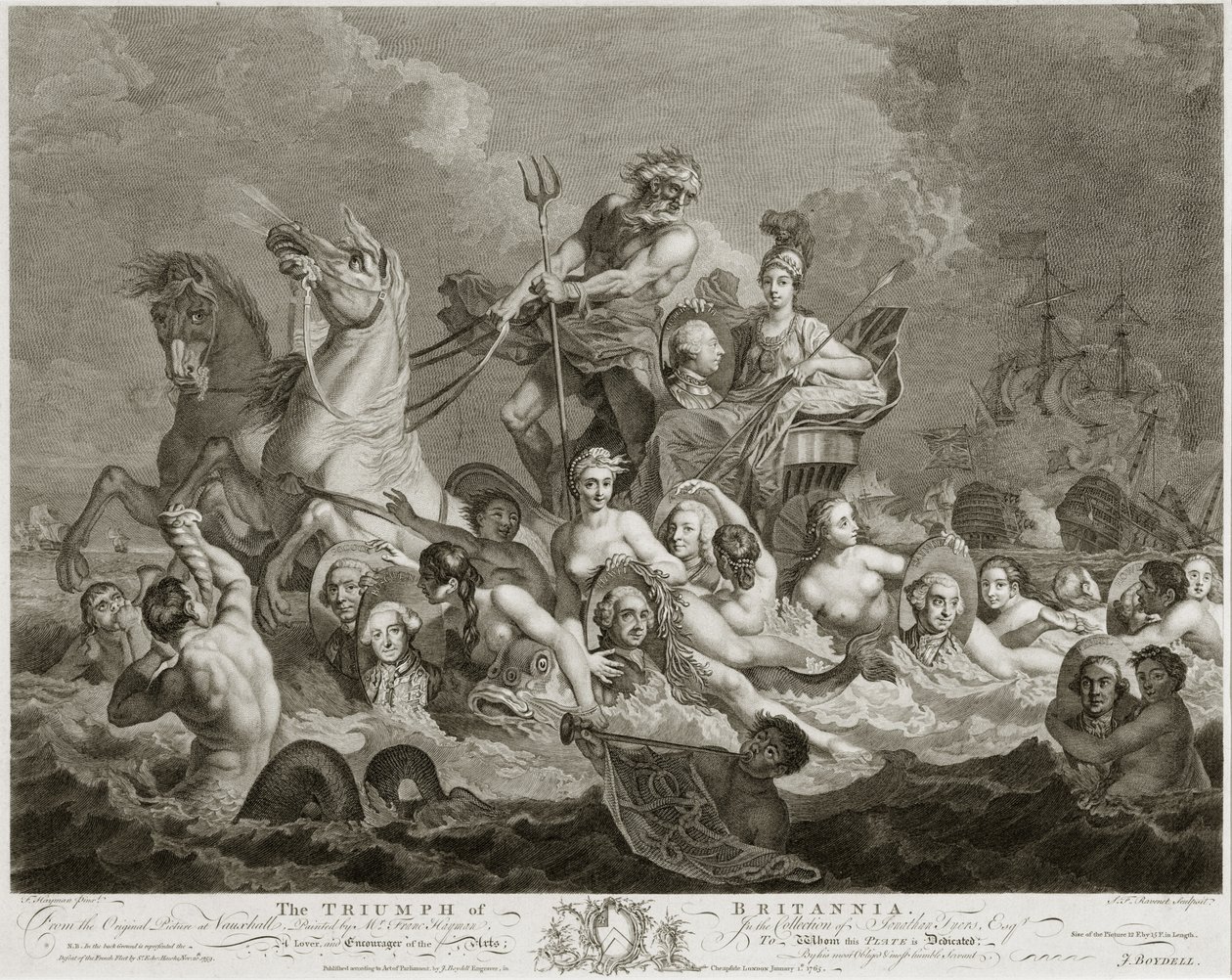 Britannias triumf, ca.1765 af Simon Francois Ravenet
