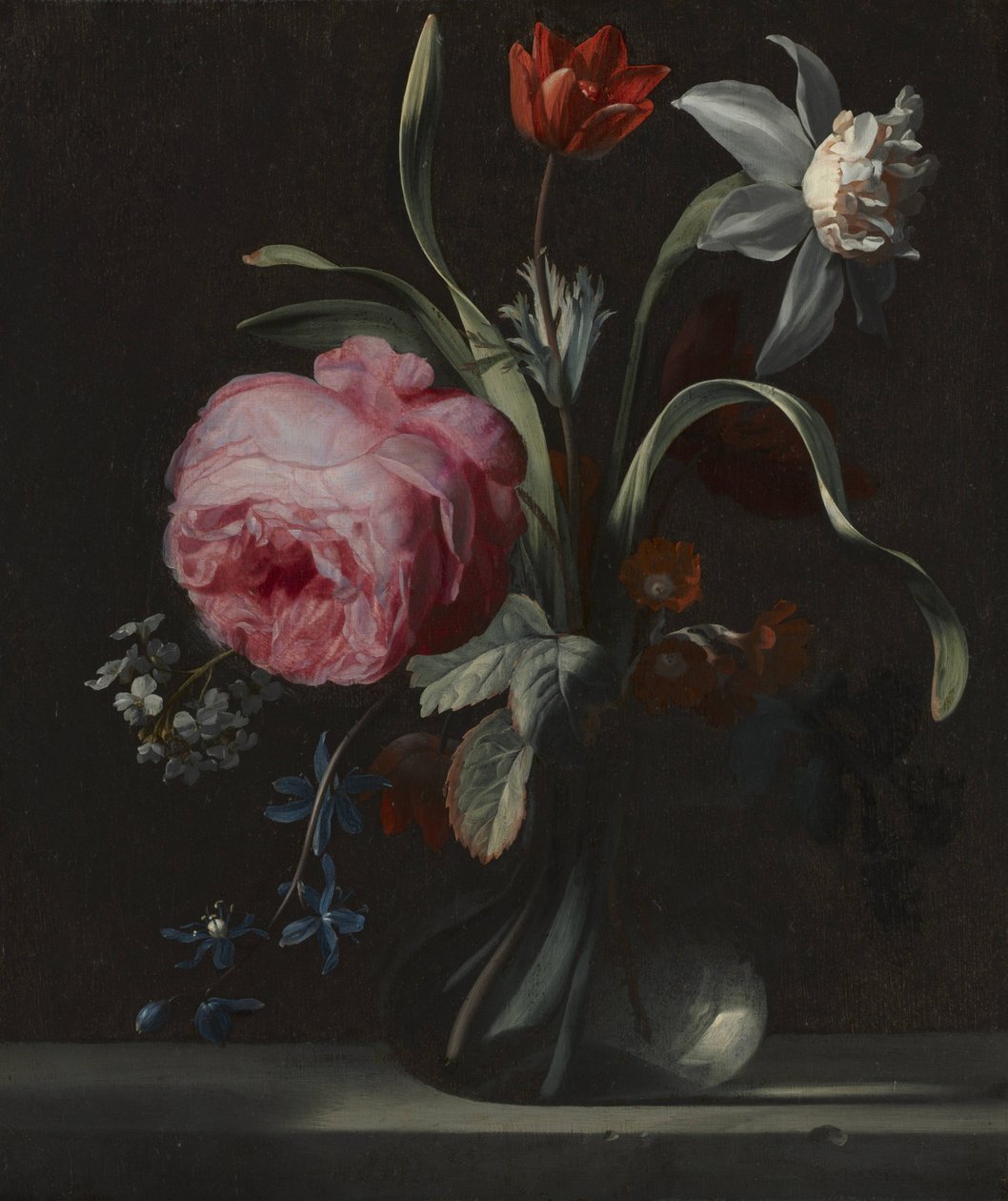 Vase med blomster af Simon Peeterz Verelst