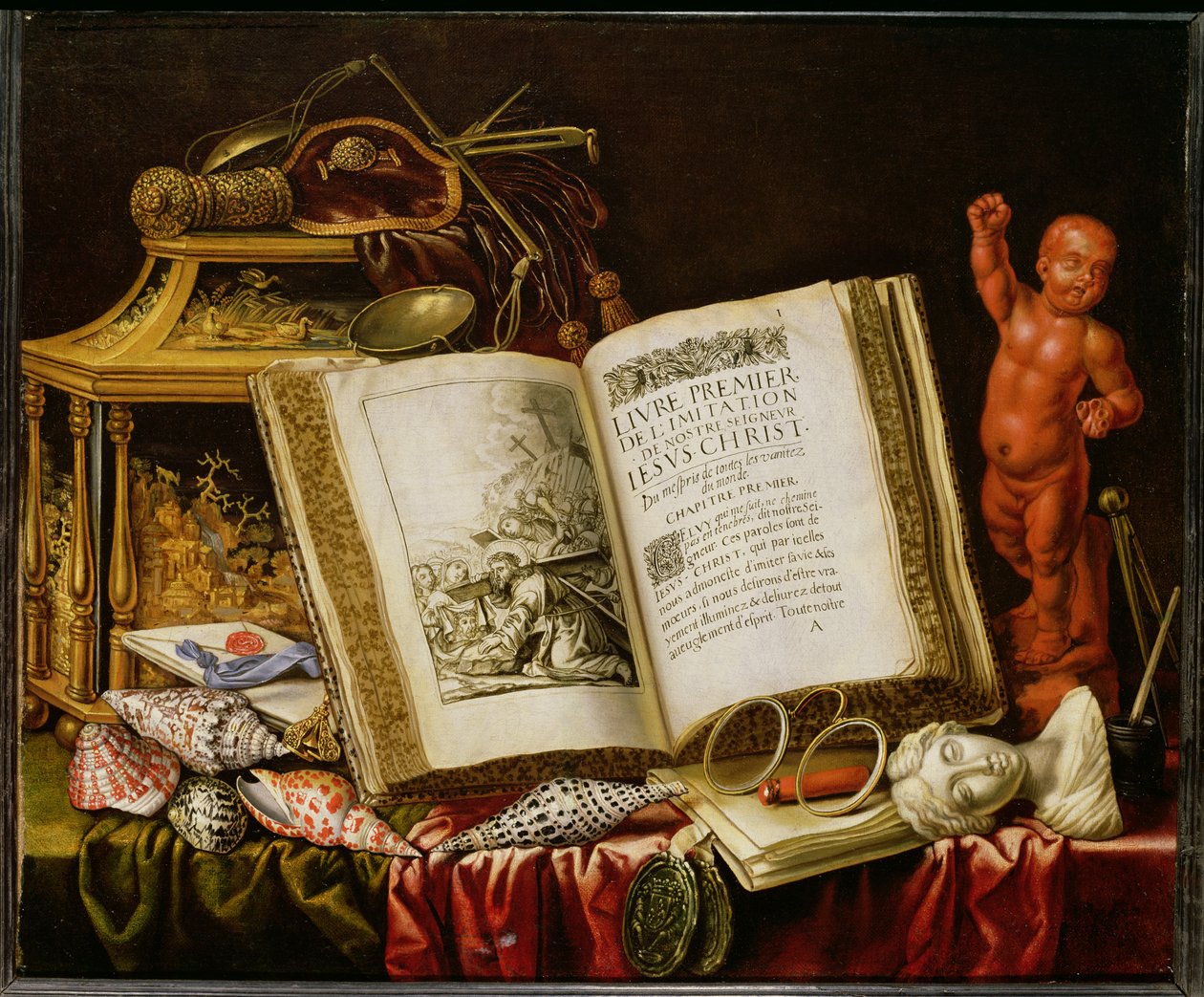 Et Vanitas-stilleben af Simon Renard de Saint Andre
