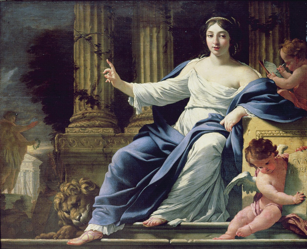 Polymnia, veltalende muse af Simon Vouet