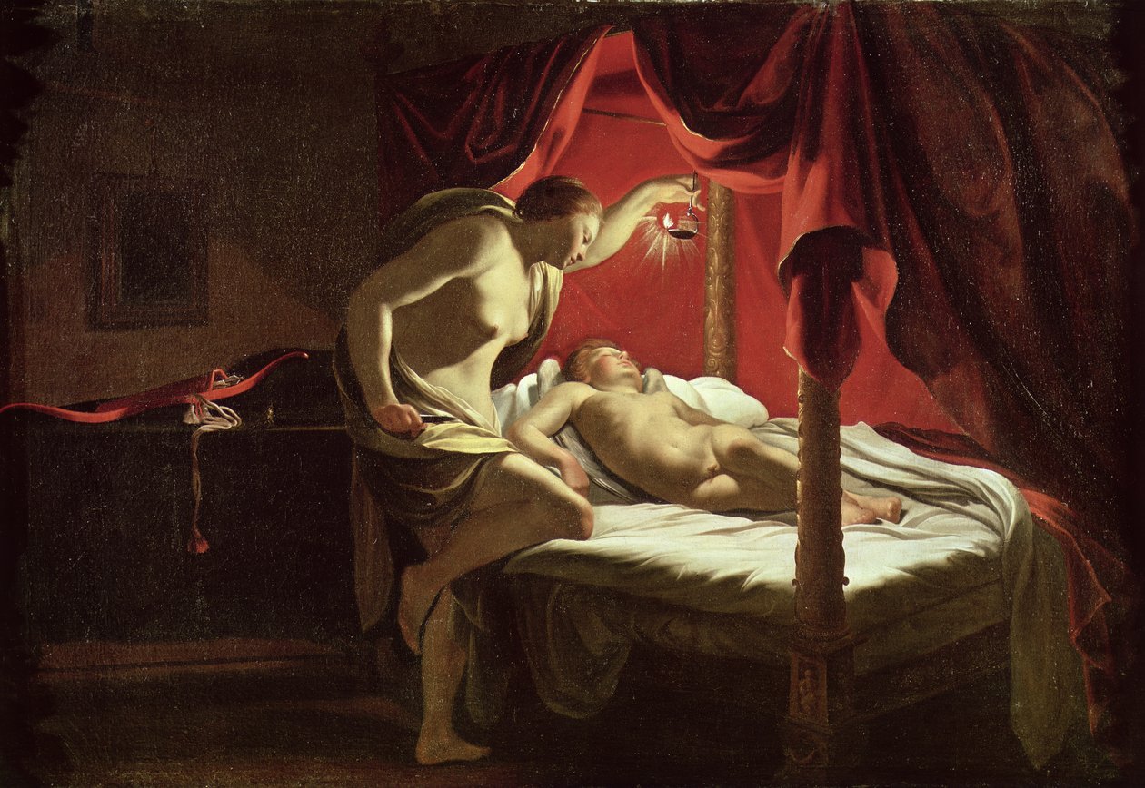 Psyche og Amor, ca.1627 af Simon Vouet