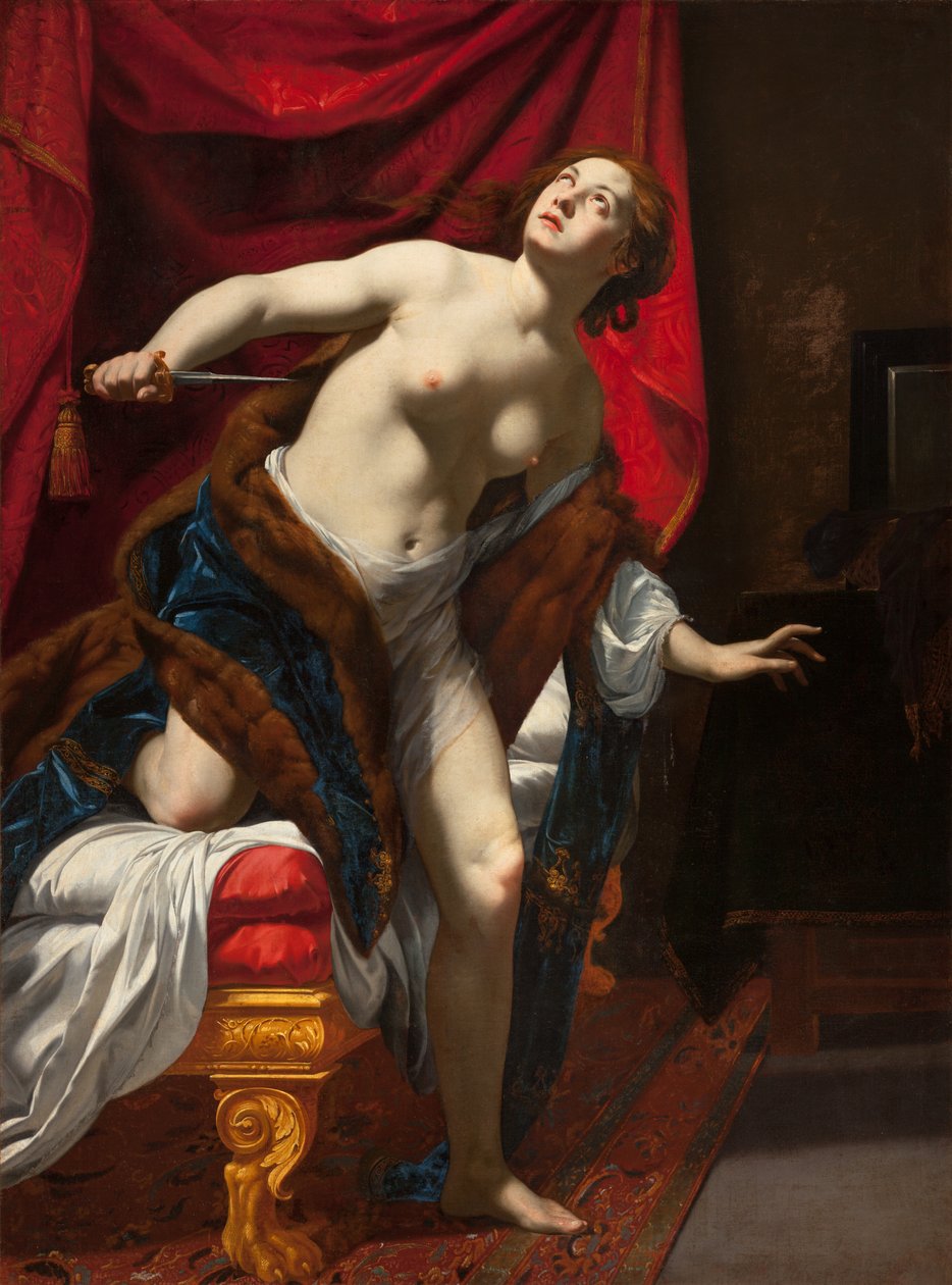 Selvmord af Lucrece, ca. 1625 af Simon Vouet