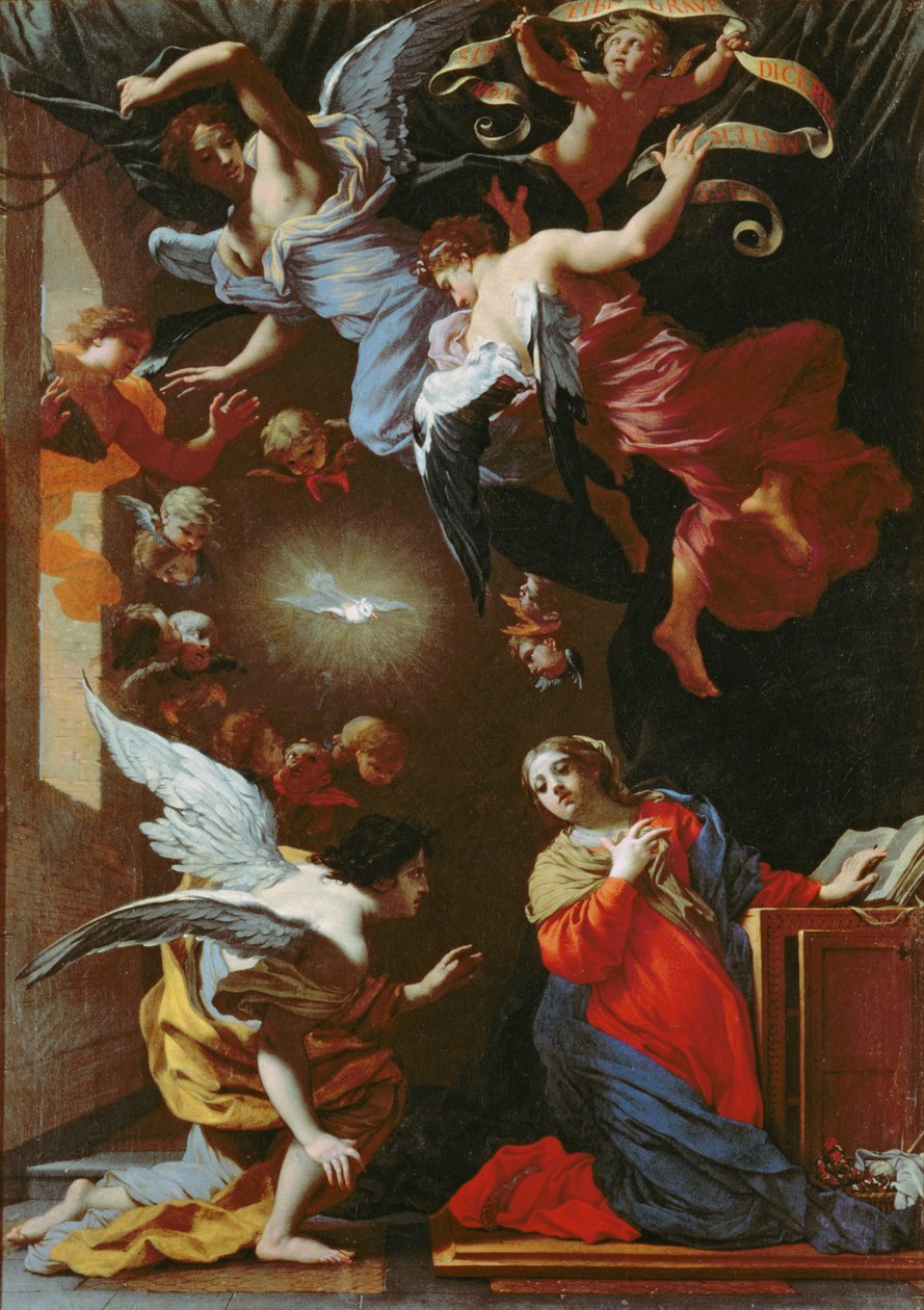 Bebudelsen, ca.1650-60 af Simon Vouet