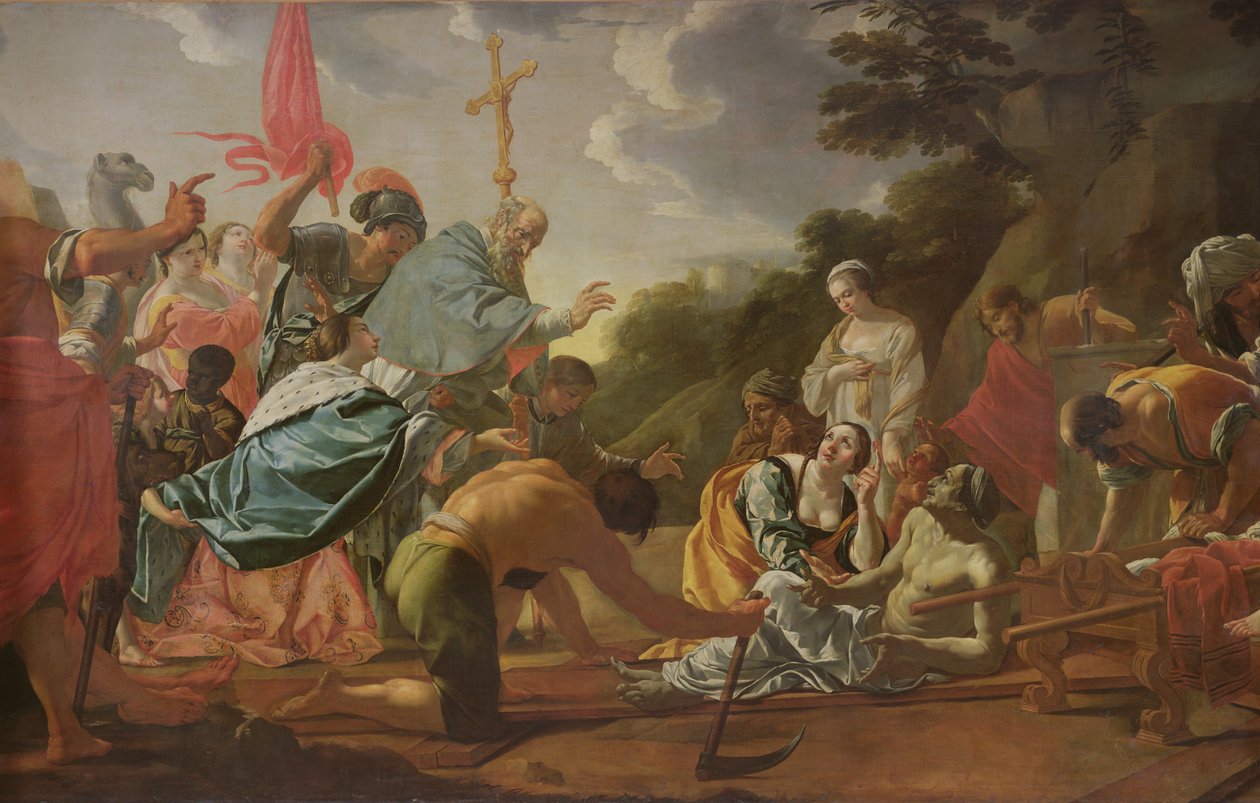 Opfindelsen af det sande kors af Simon Vouet