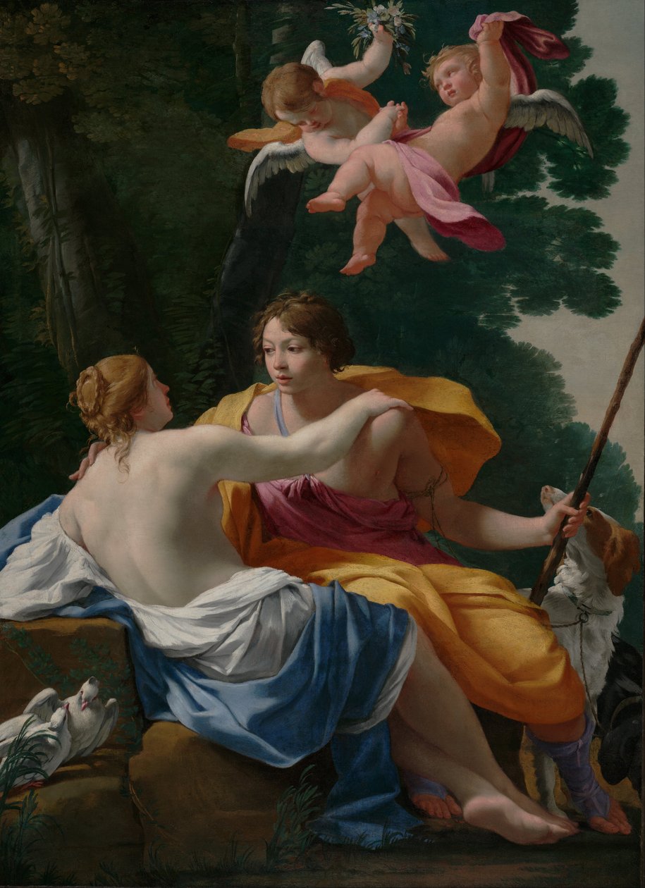 Venus og Adonis af Simon Vouet