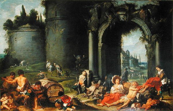 Barmhjertighedens værker, c.1630-40 af Simon de Vos