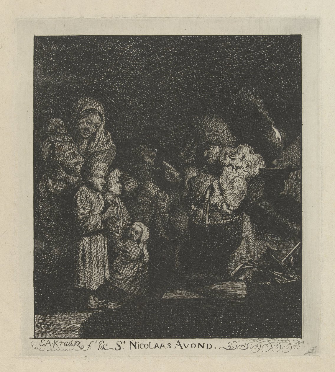 Sinterklaas-aften St Nicholas Evening (titel på objekt) af Simon Andreas Krausz