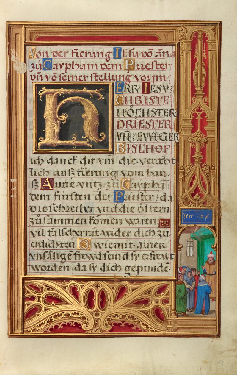 Rand mit Jeremia vor Johoiakim af Simon Bening