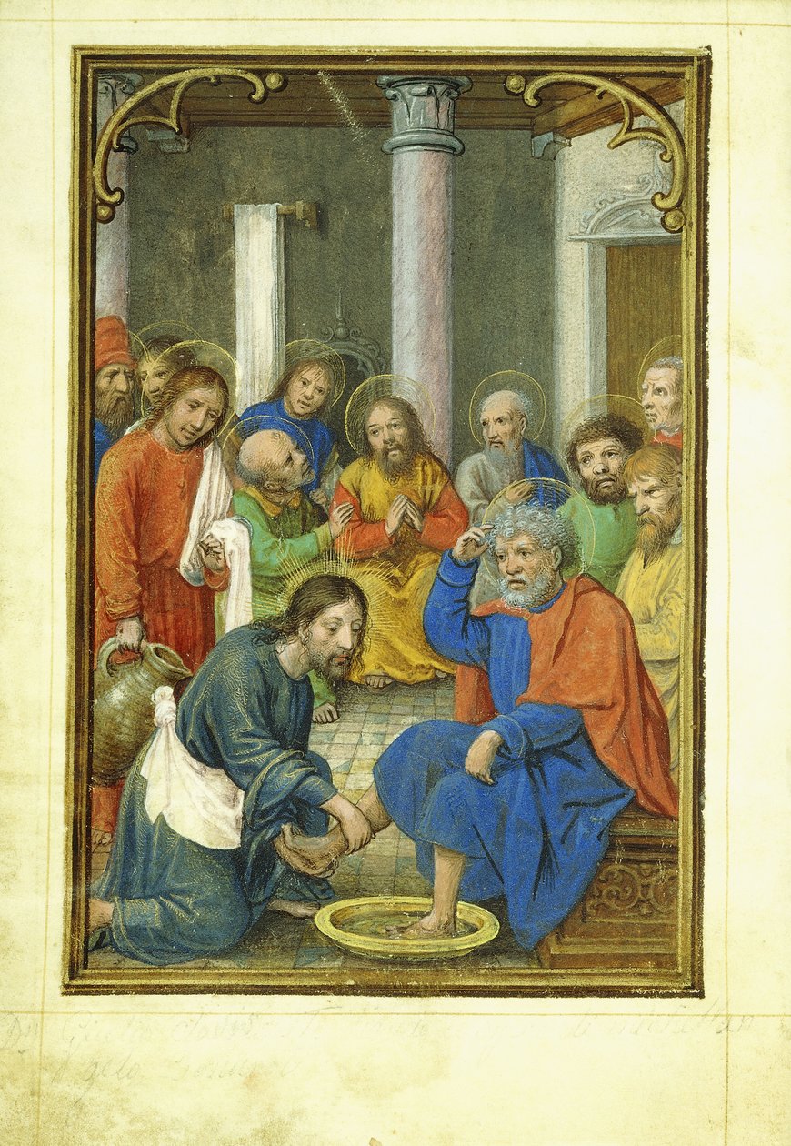 Kristus vasker Peters fødder, 1520