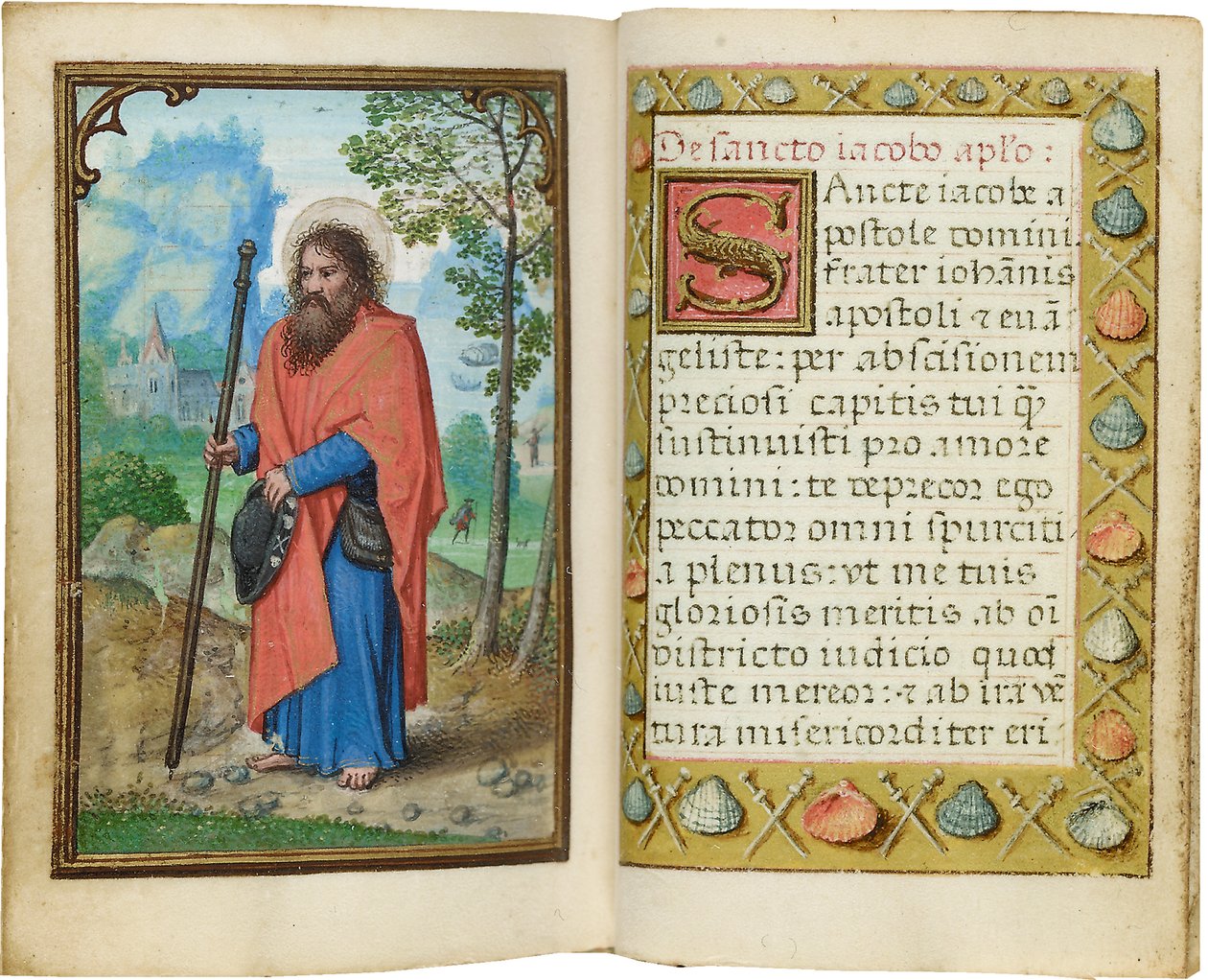 Folio fra en miniaturebog med timer, brug af Rom, Brugge, 1530-35 af Simon Bening