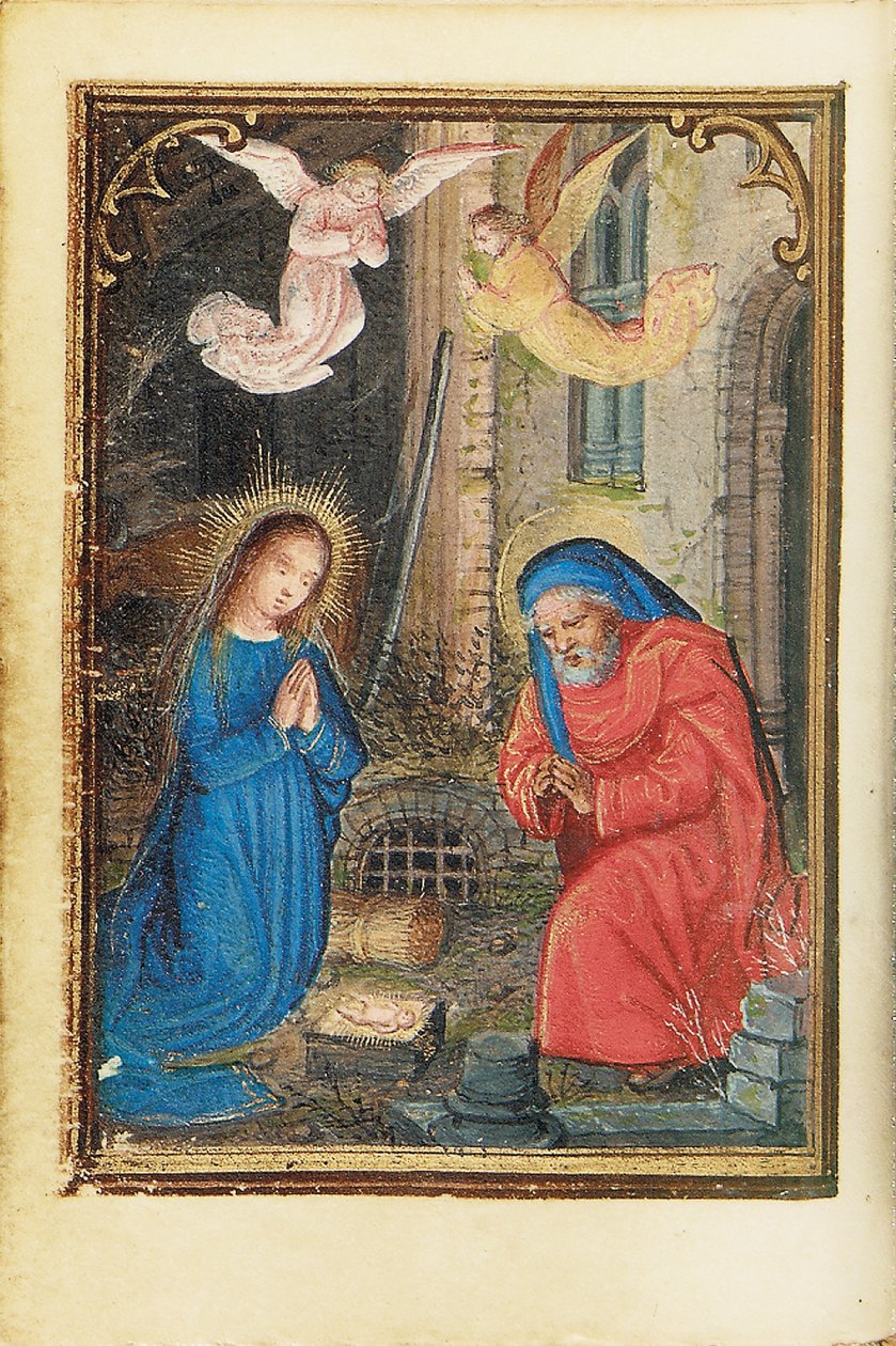 Folio fra en miniaturebog med timer, brug af Rom, Brugge, 1530-35 af Simon Bening