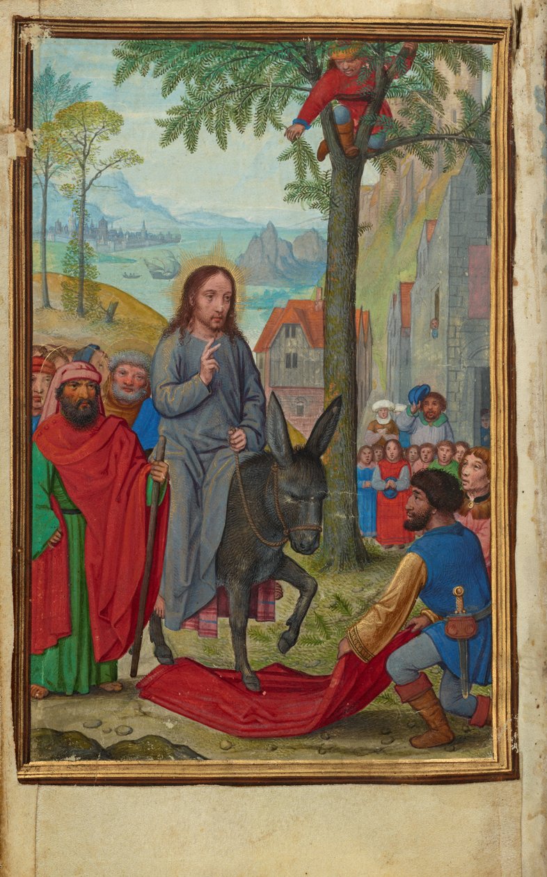 Der Einzug in Jerusalem af Simon Bening