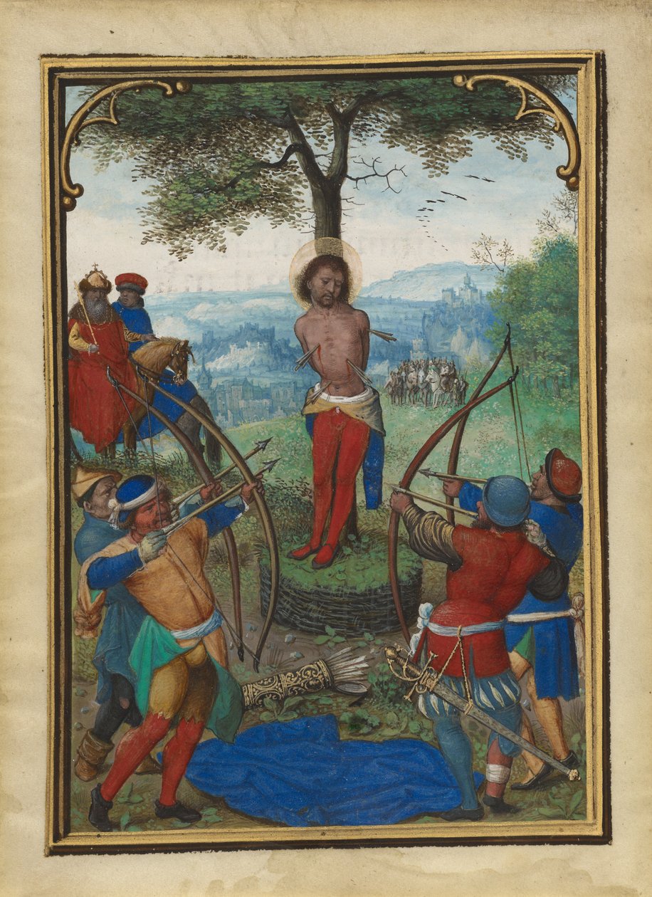 Das Martyrium des Heiligen Sebastian af Simon Bening