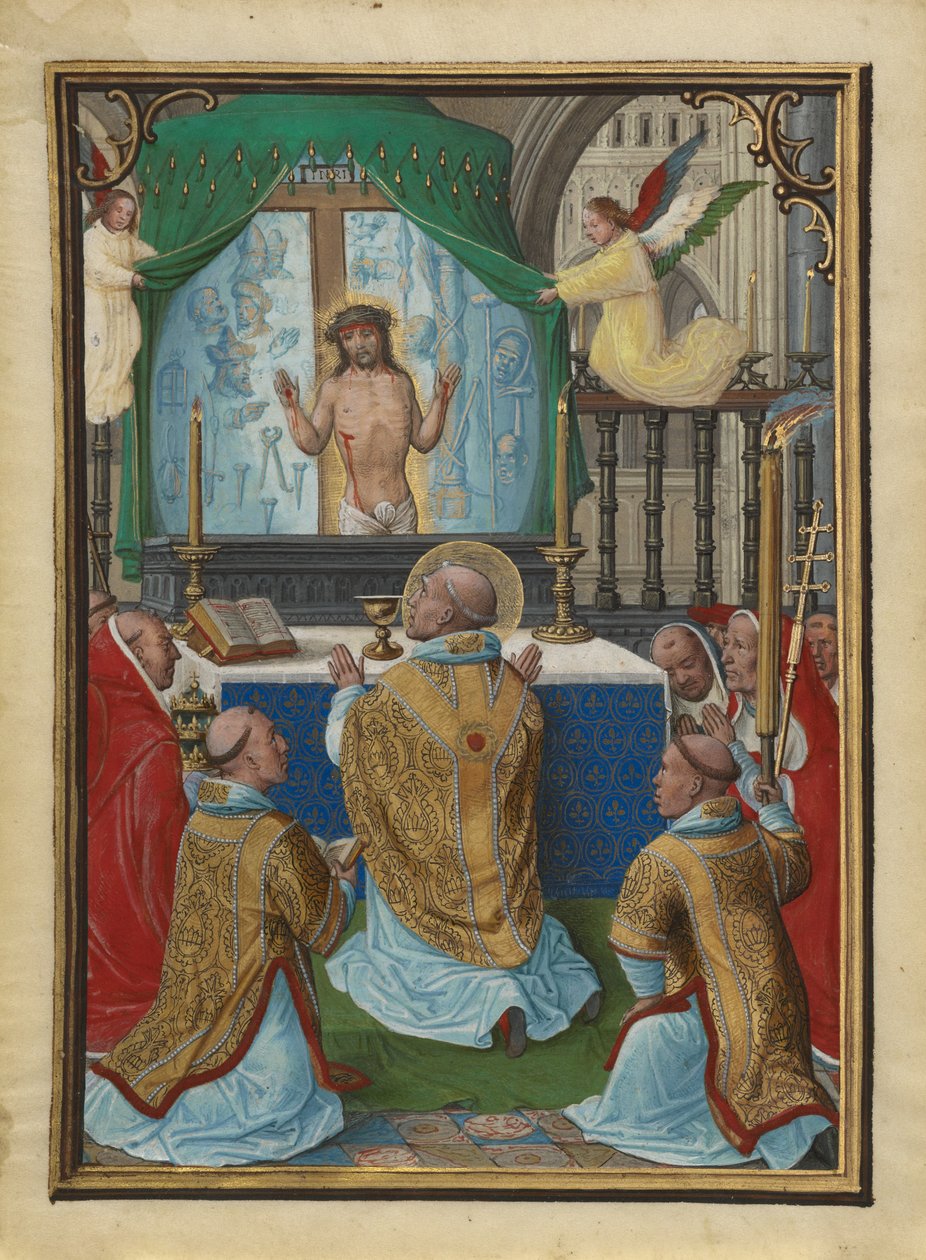 Die Messe des Heiligen Gregor af Simon Bening
