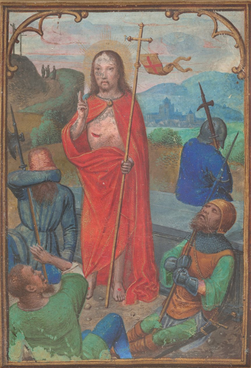 Opstandelsen, ca. 1530. af Simon Bening