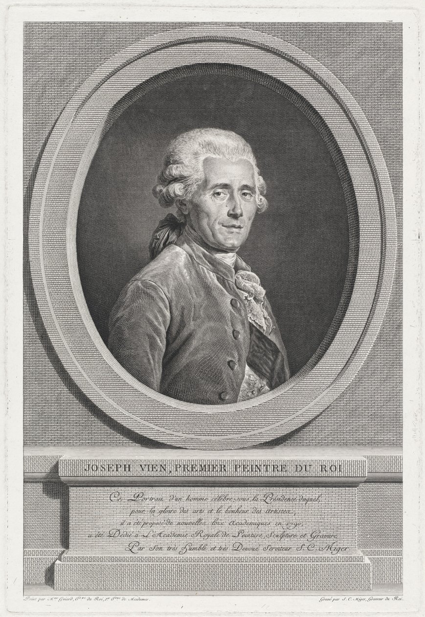 Joseph Vienne af Simon Charles Miger after Adélaïde Labille Guiard