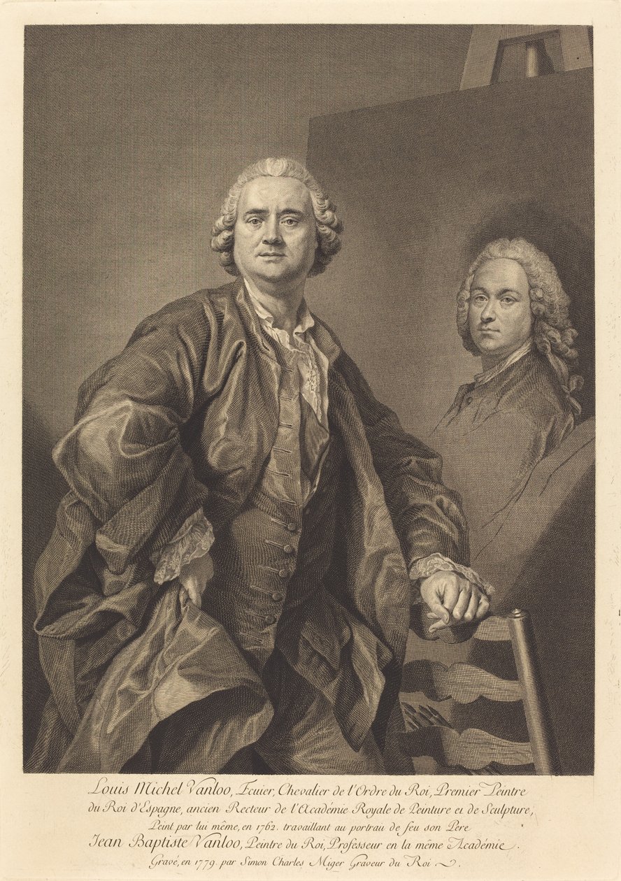 Louis Michel Vanloo af Simon Charles Miger after Louis Michel Van Loo