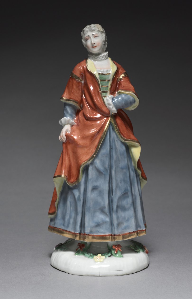 Italiensk komediefigur: Isabella, ca. 1753 (porcelæn med emaljedekoration) af Simon Feilner