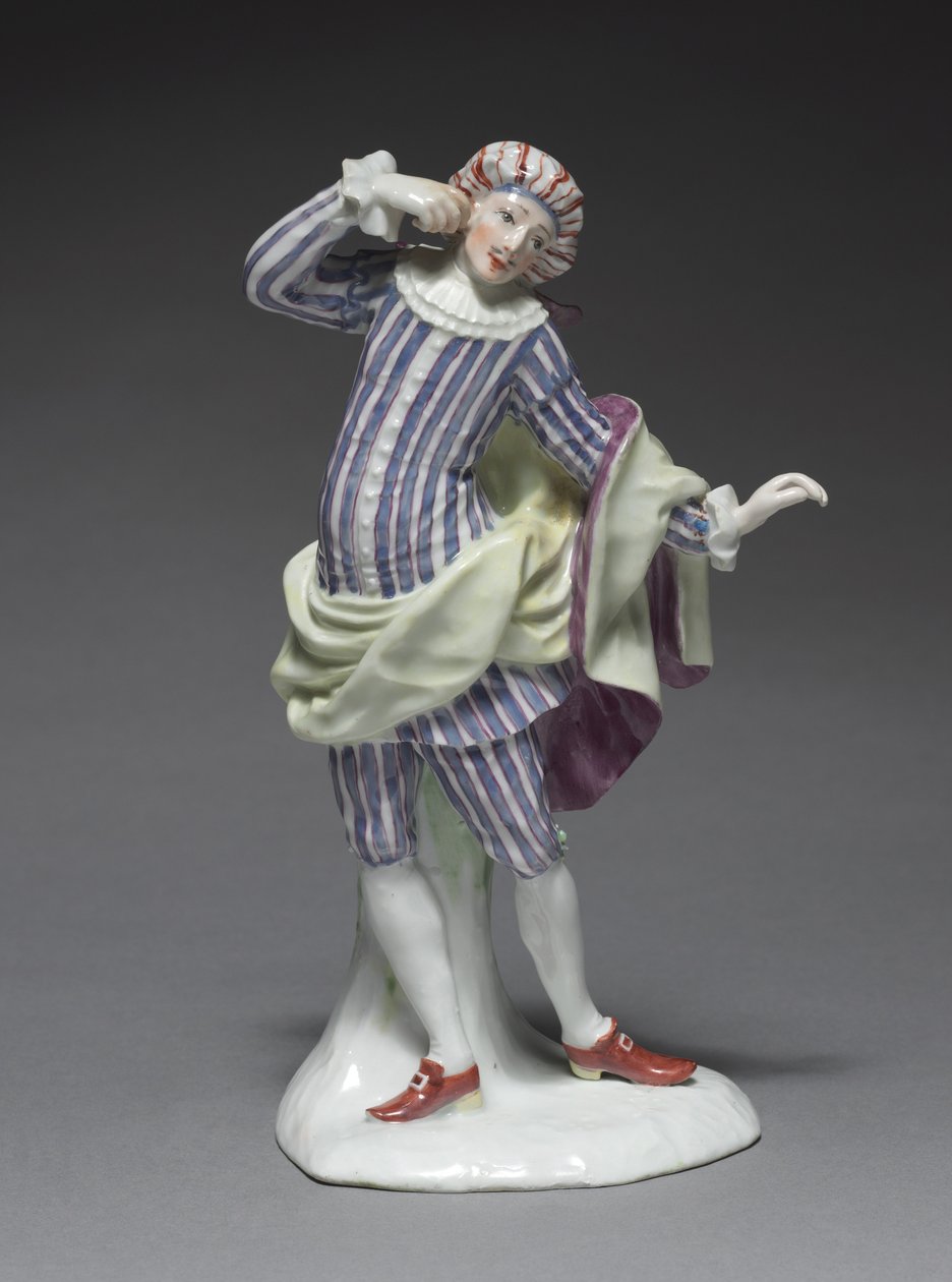 Italiensk komediefigur: Mezetin, ca. 1753 (porcelæn med emaljedekoration) af Simon Feilner
