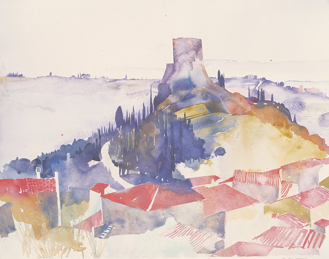 Castiglioni, Italien, 2002 (akvarel) af Simon Fletcher