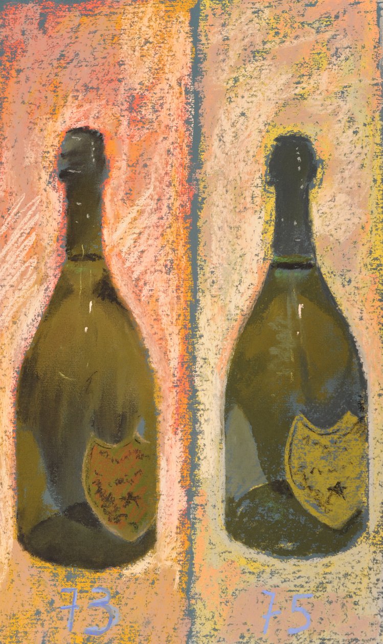 Champagne Moet Dom Perignon, 2016 (pastel på papir) af Simon Fletcher
