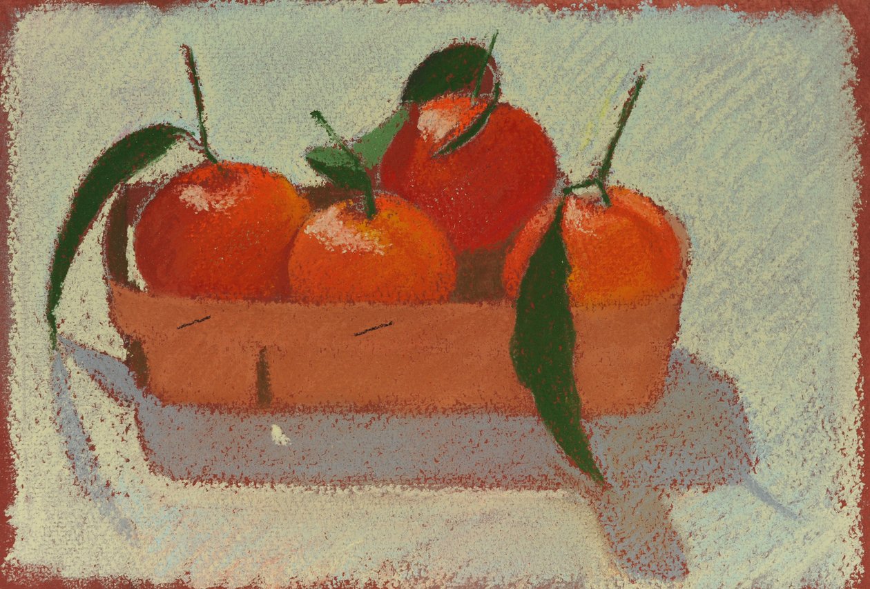 Christmas mandarins, 2015 (pastel på papir) af Simon Fletcher