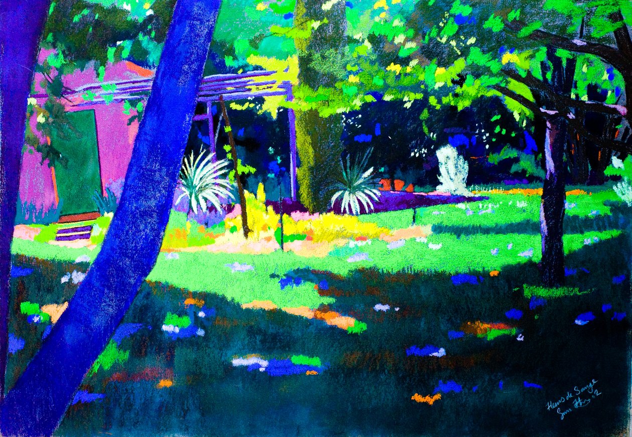 Salvieblomster (pastel på papir) af Simon Fletcher