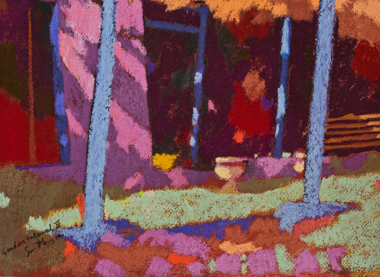Garden Interval (pastel på papir) af Simon Fletcher