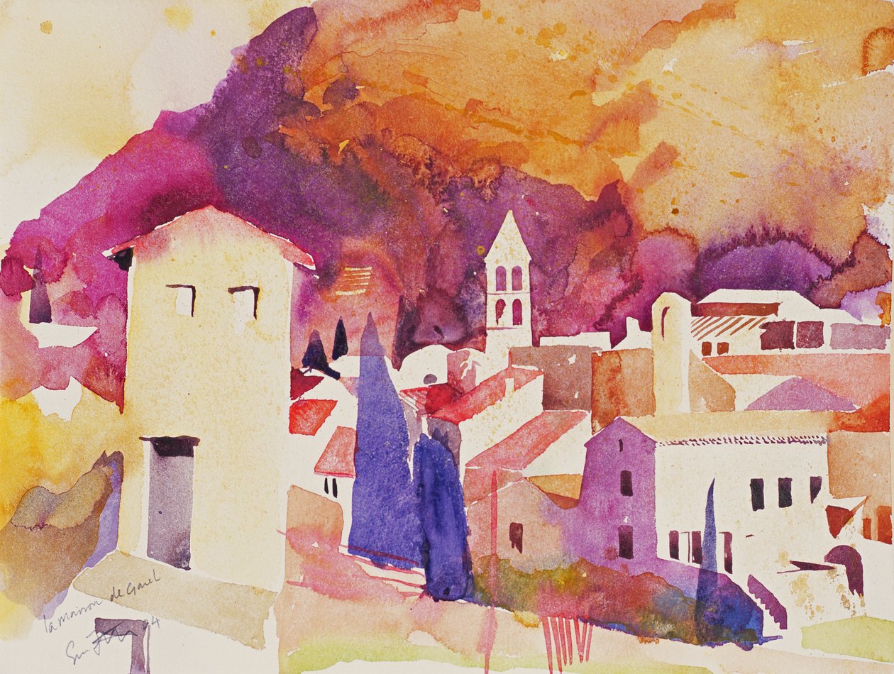 La Maison de Garel, 2004 (akvarel på papir) af Simon Fletcher
