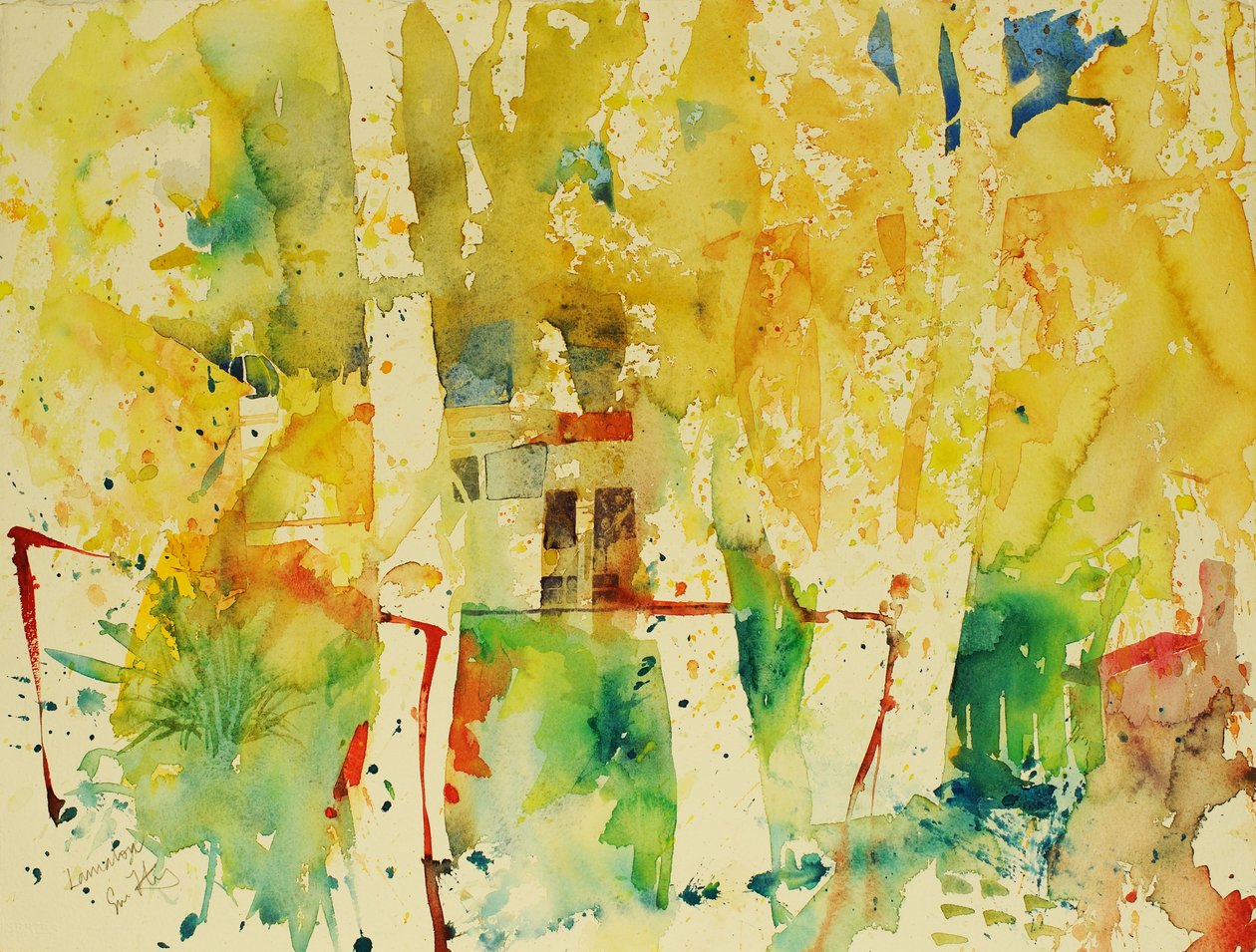 Lamalou, 2006 (akvarel) af Simon Fletcher