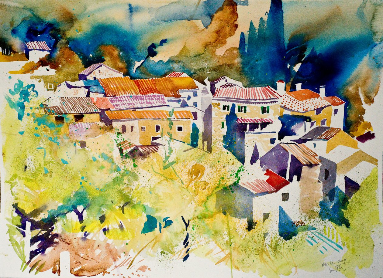 Mecle, 2009 (akvarel) af Simon Fletcher
