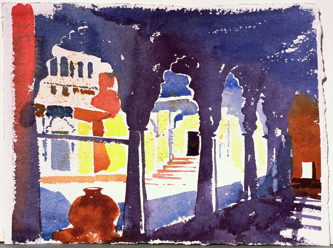 Meherangarh, 2007 (akvarel på papir) af Simon Fletcher