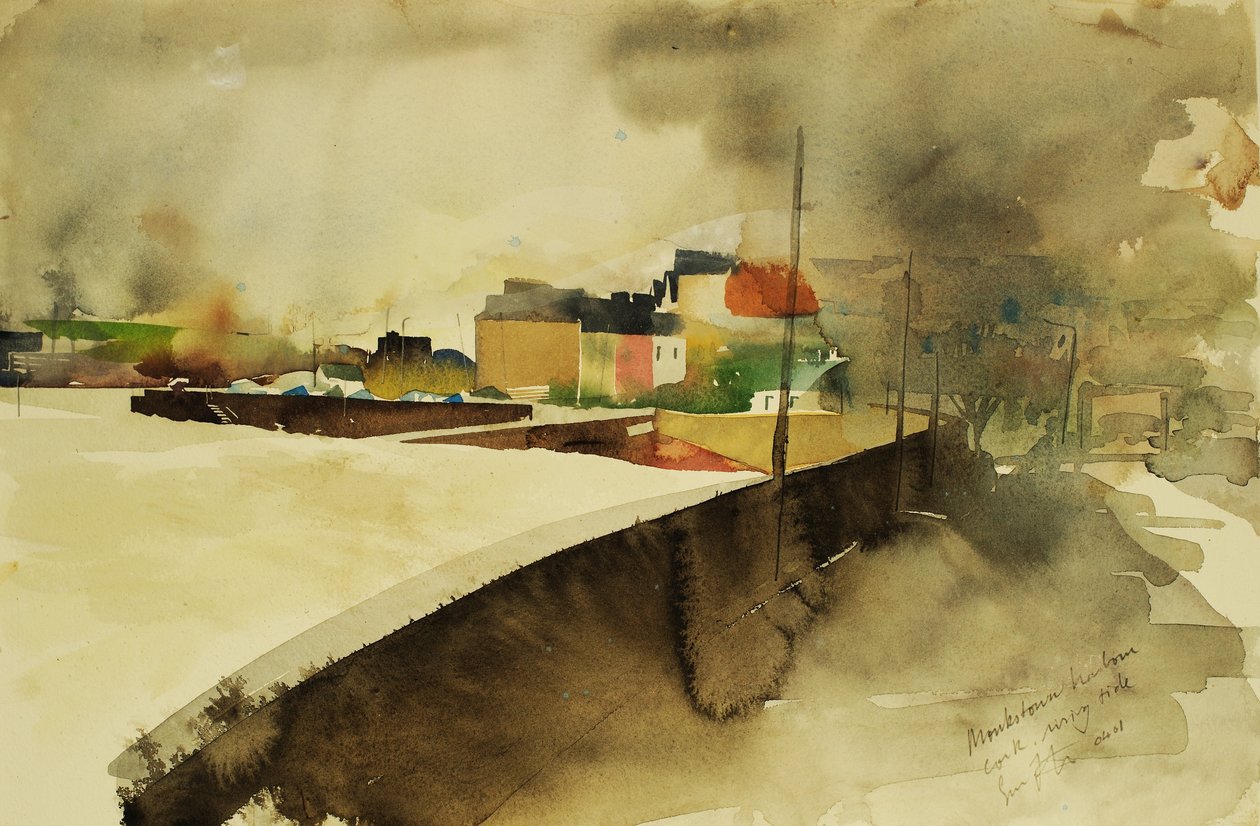 Monkstown havn, Cork, 2003 (akvarel) af Simon Fletcher