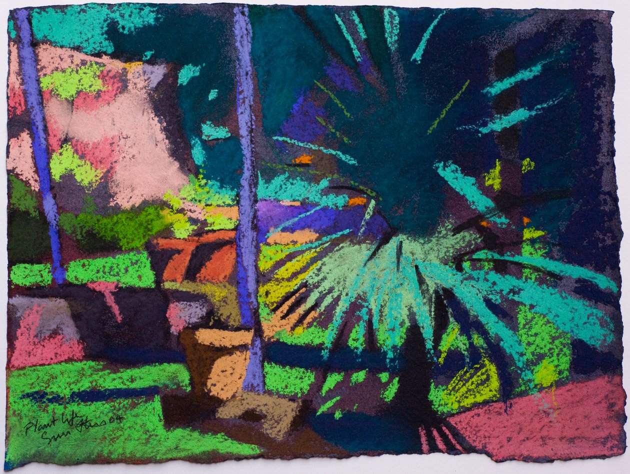 Plant Life II (pastel på papir) af Simon Fletcher