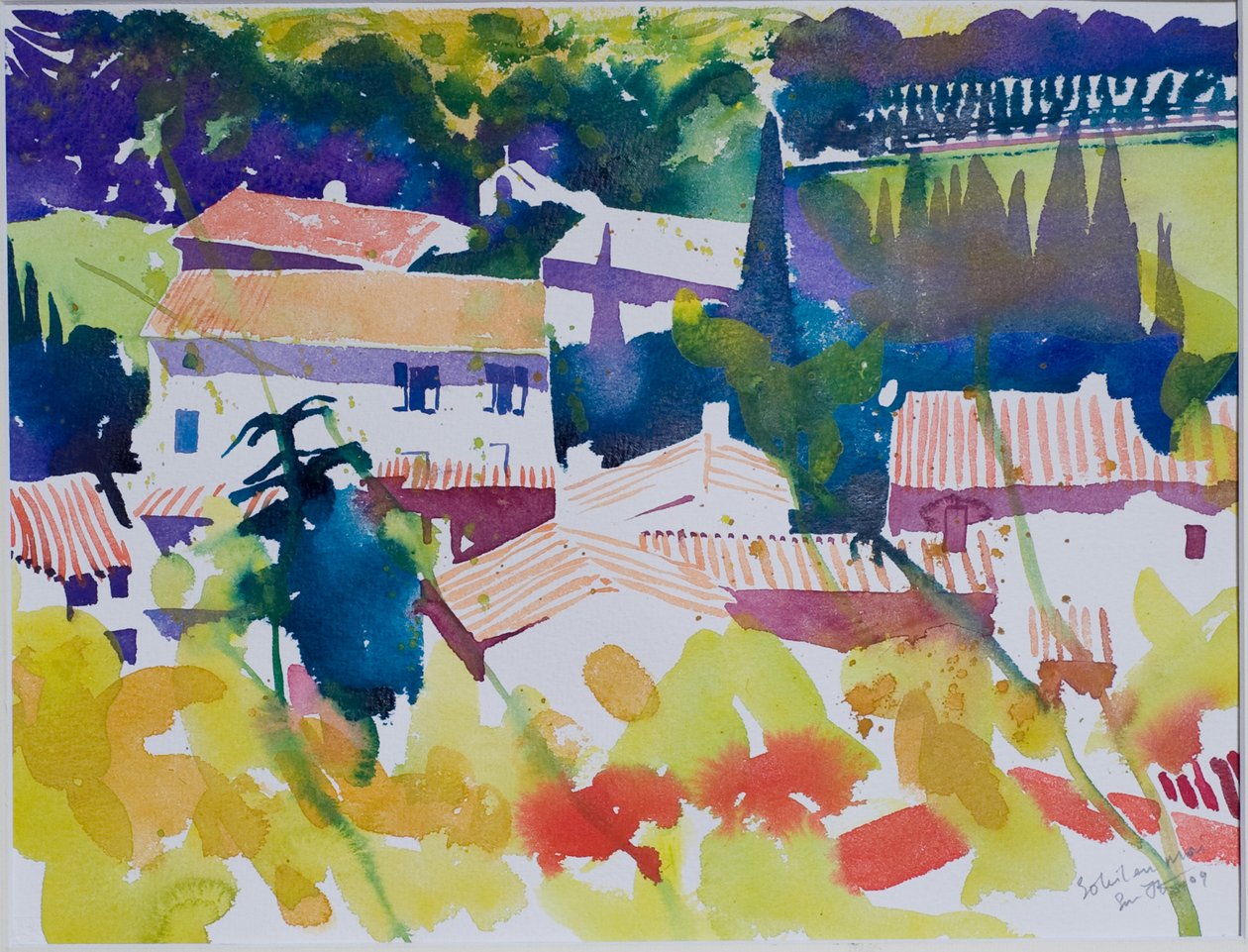 Sol i maj, 2009 (akvarel) af Simon Fletcher